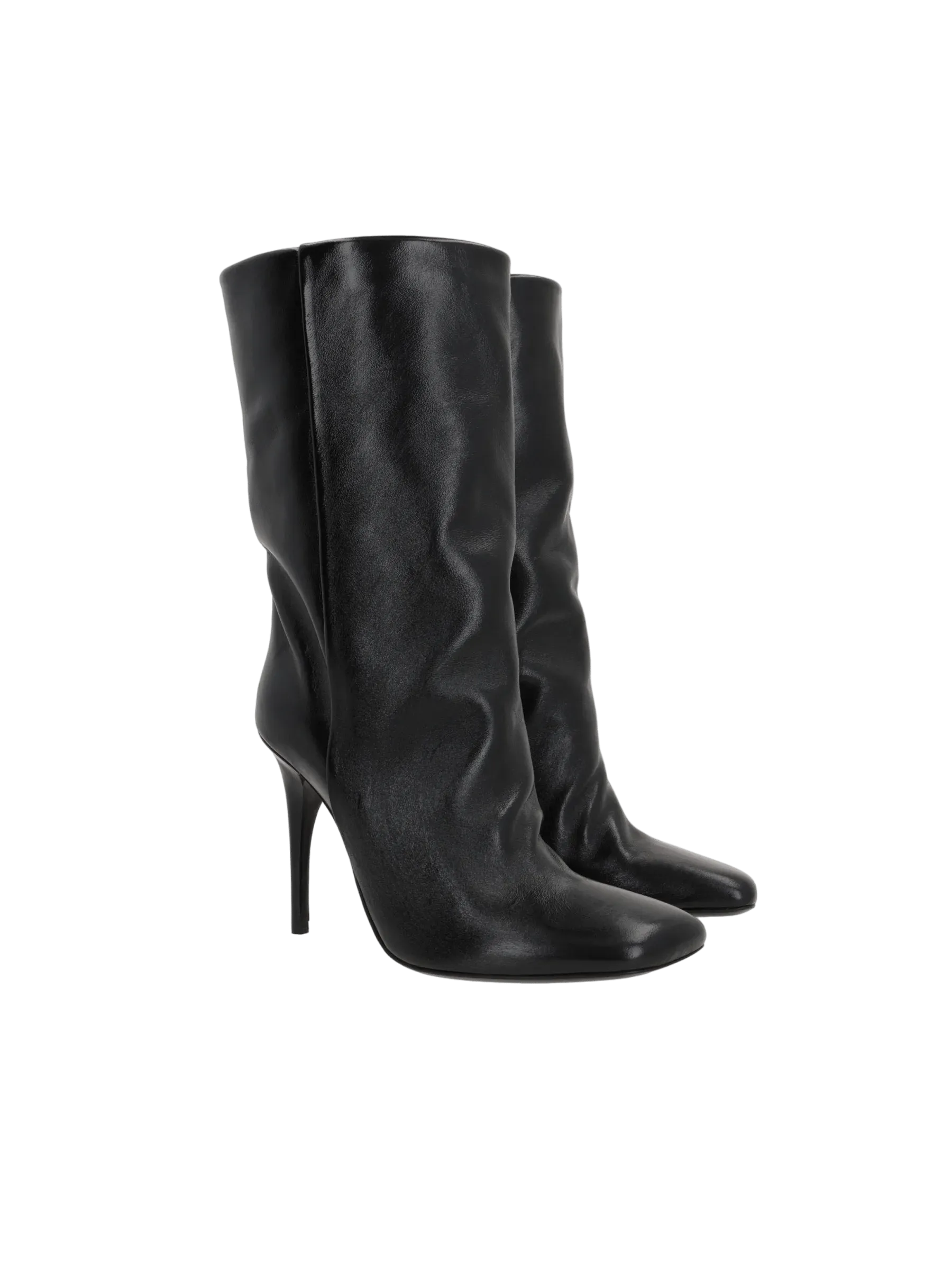 Bootube Shiny Leather Ankle Boots