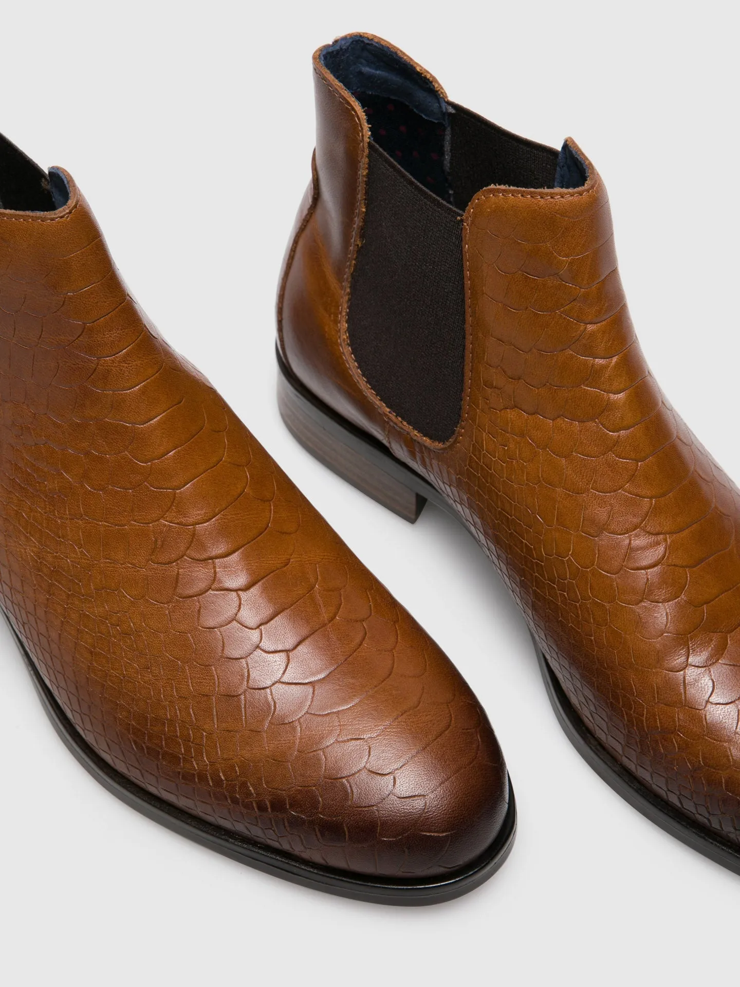 Camel Elasticated Ankle Boots