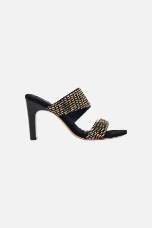 Camila Snake Block Heel Mule