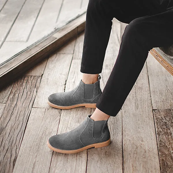 Chelsea Boots - Men's Genuine Leather Waterproof Casual Oxford Ankle Boots