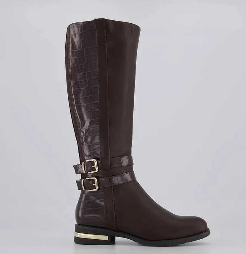 Chocolate Brown Knee High Boots
