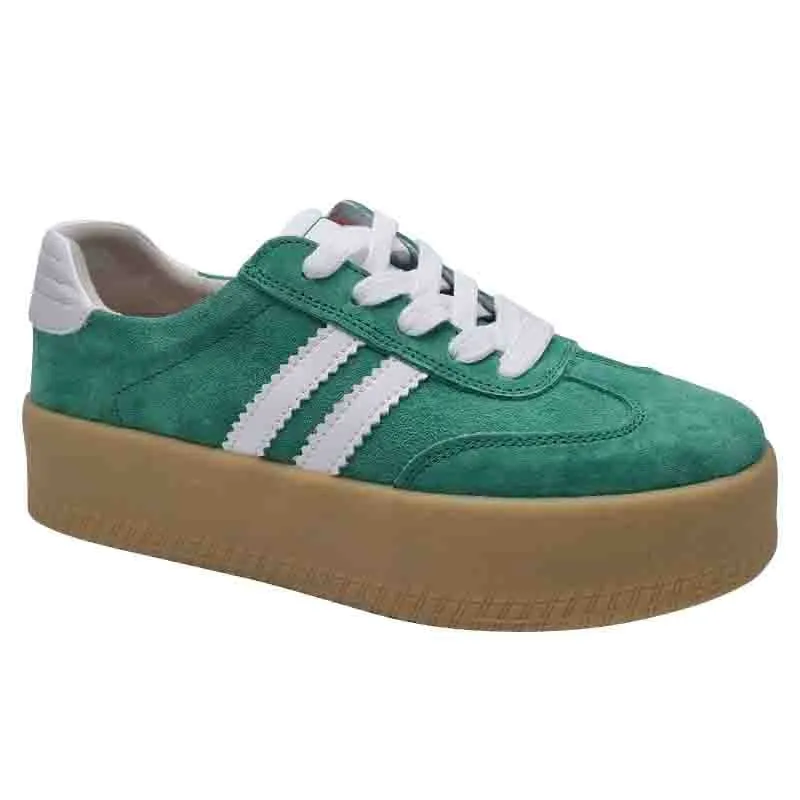 Drilleys Womens Green Platform Trainer - Seventy Eight