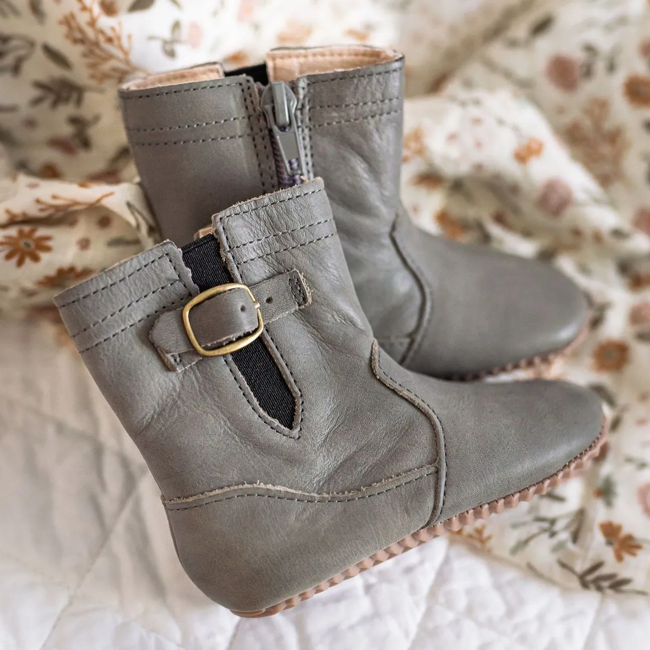 Dusty Gray Riding Boot