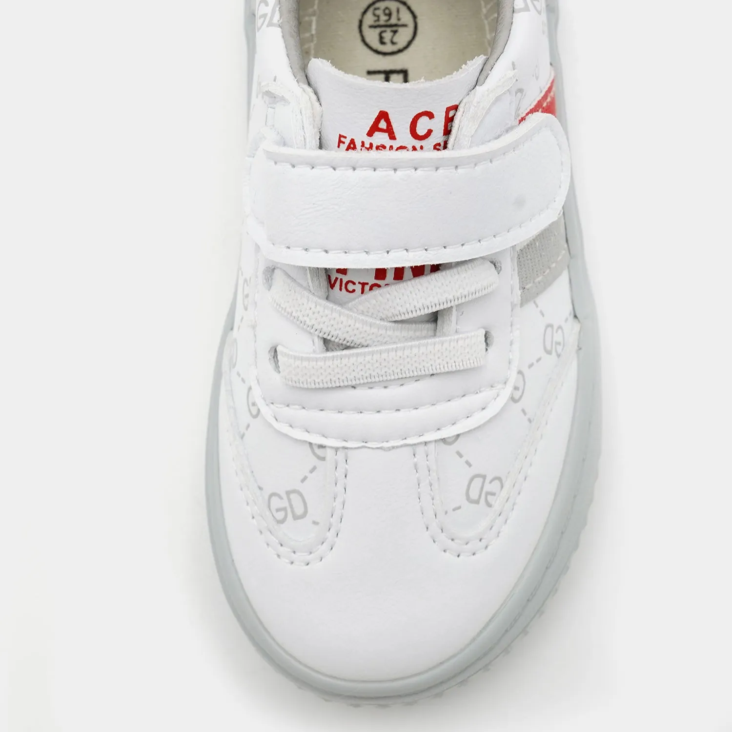 Girls Sneakers 2288C-White/Red