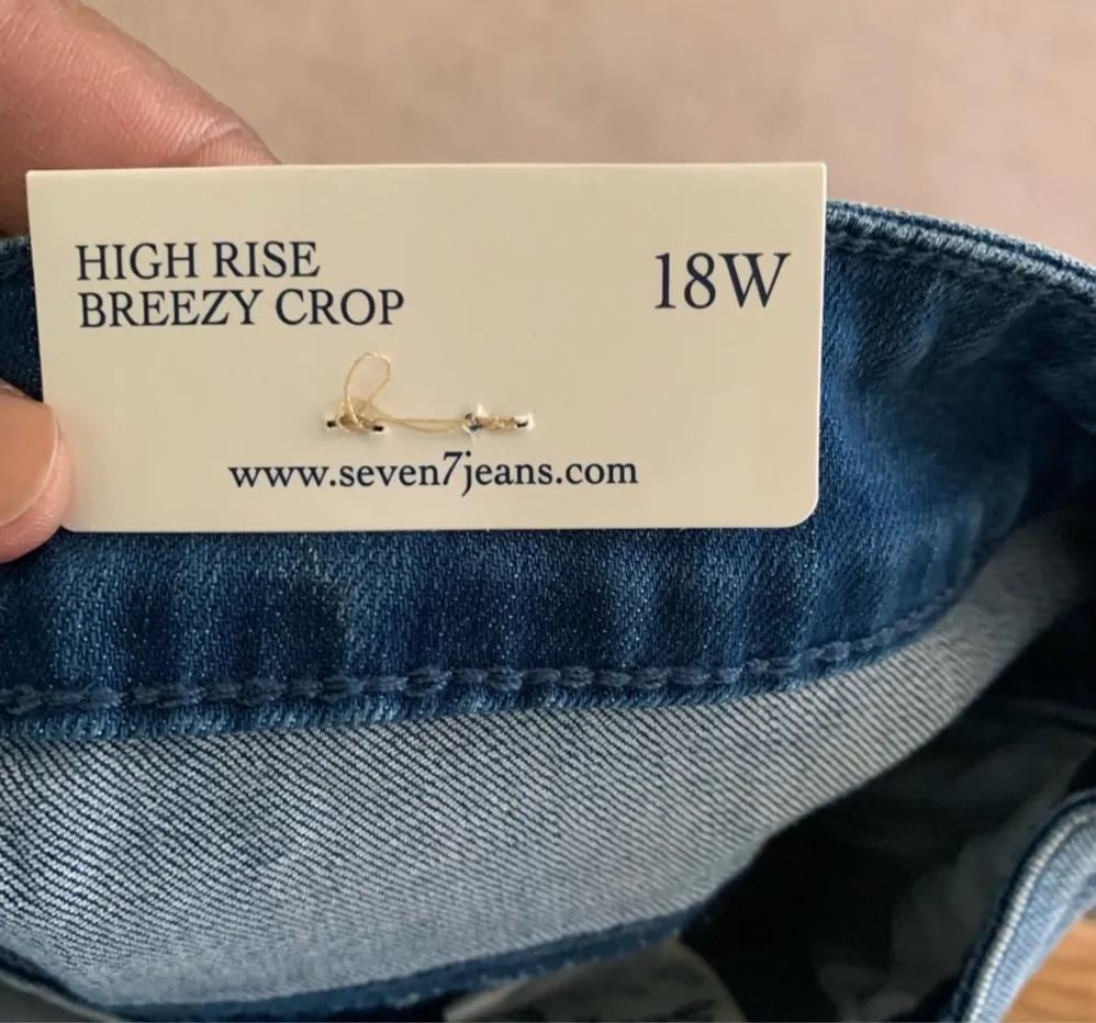 High Rise Breezy Crop Jeans (Plus S…