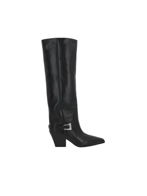 Jane Buckle Leather Boots
