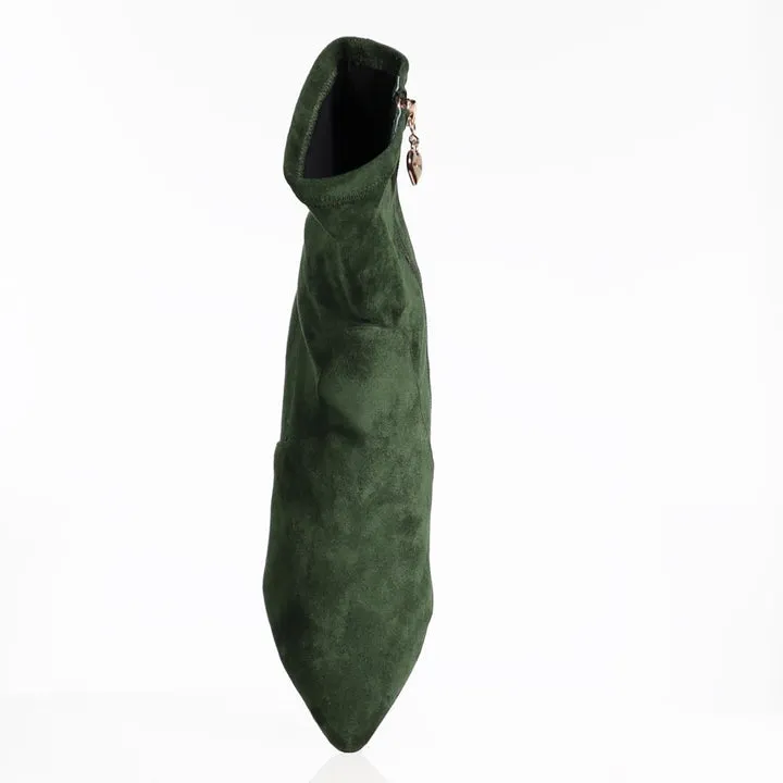 Minx Eden - Forest Green Stretch Suede