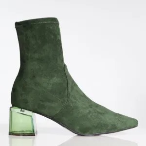 Minx Eden - Forest Green Stretch Suede