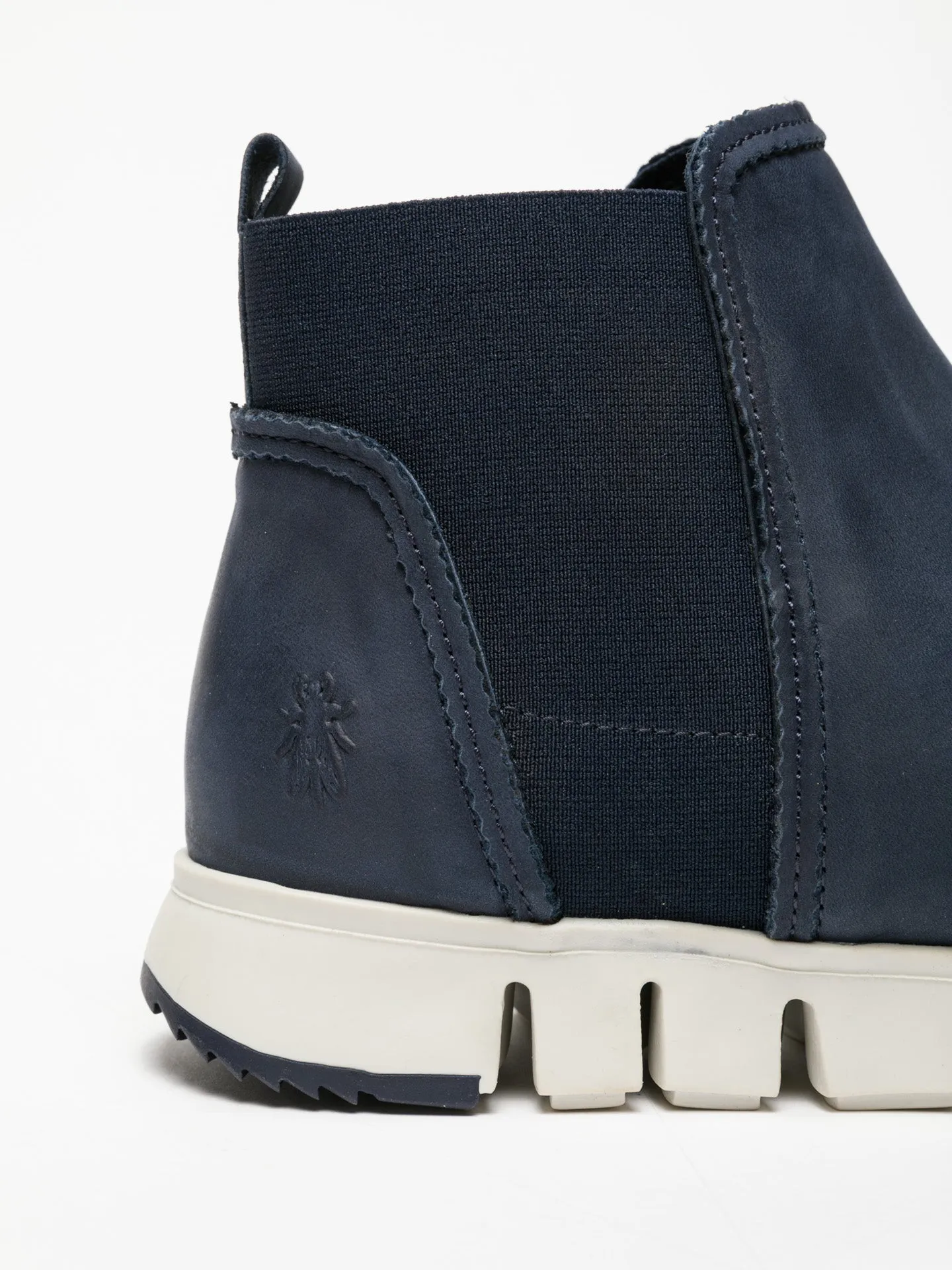 Navy Elasticated Ankle Boots