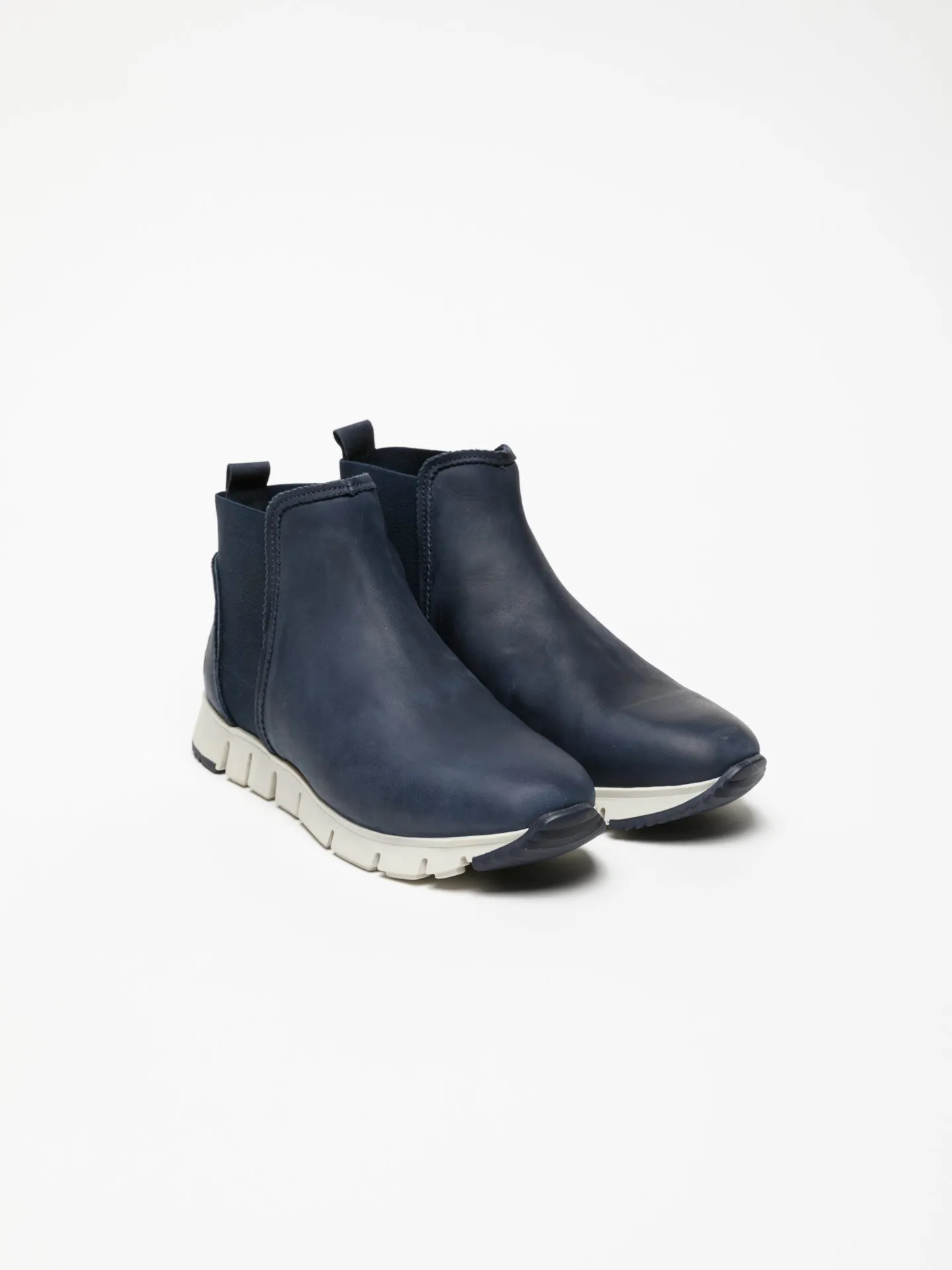Navy Elasticated Ankle Boots