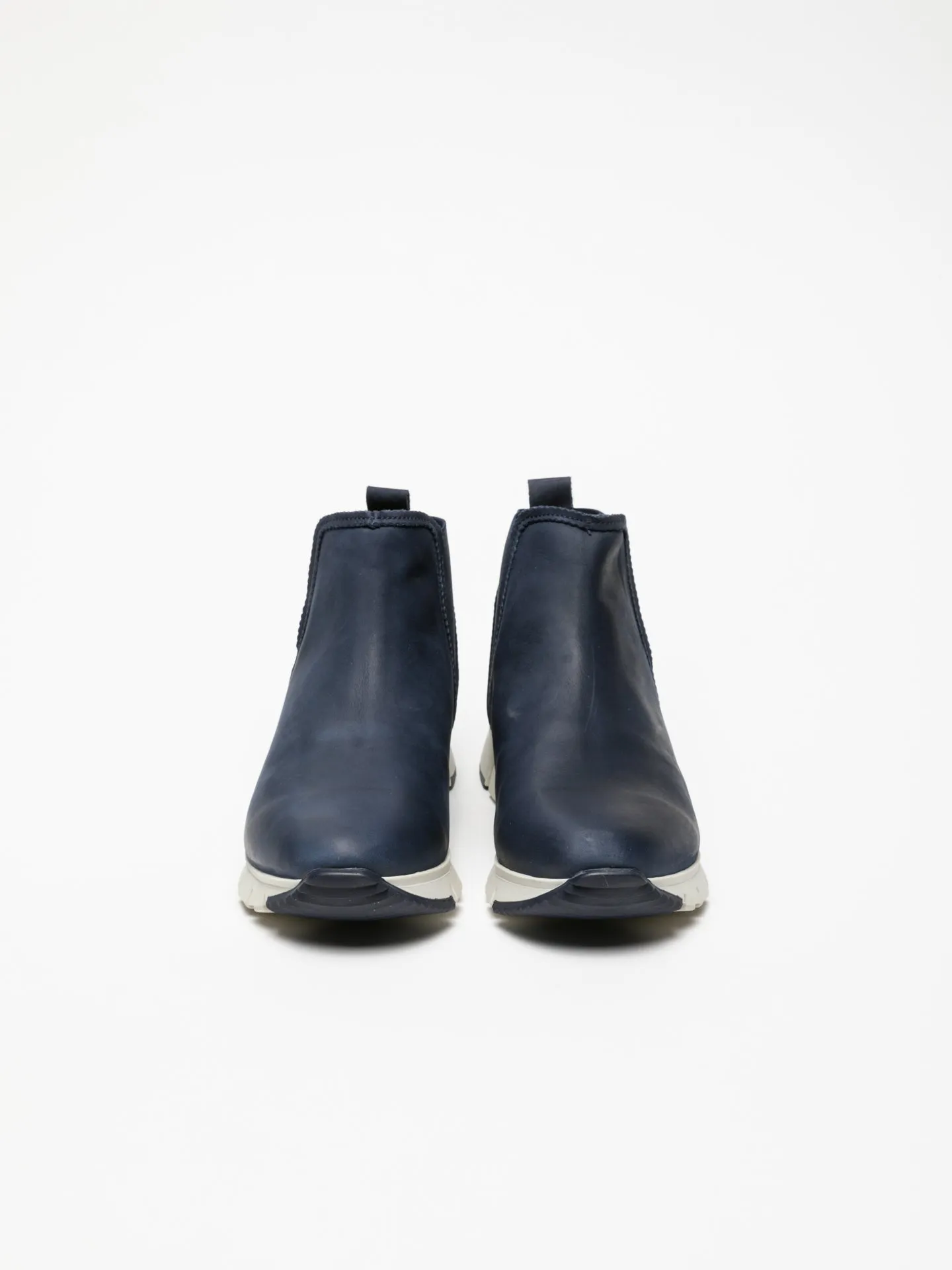 Navy Elasticated Ankle Boots