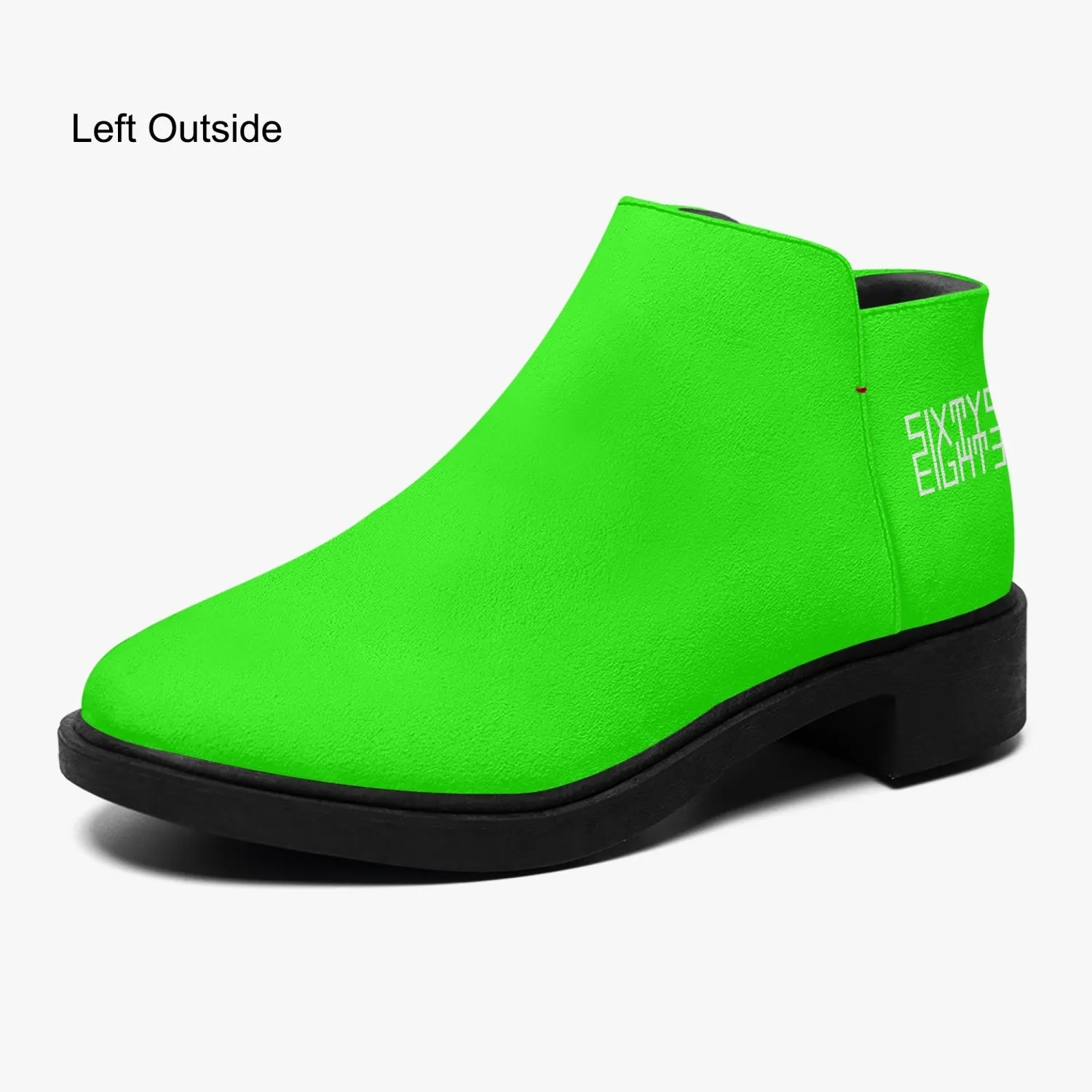 Sixty Eight 93 Logo White Lime Green Suede Boots