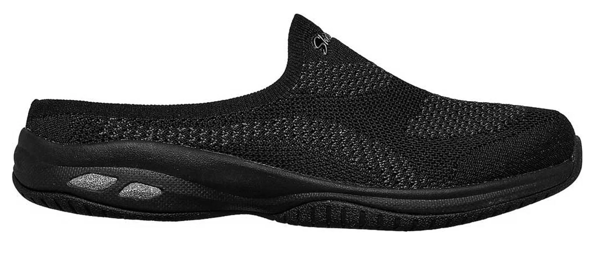 SKECHERS Breathe-Easy Simple Pleasure Stretch Collar Scooped Knit Bungee Slip On