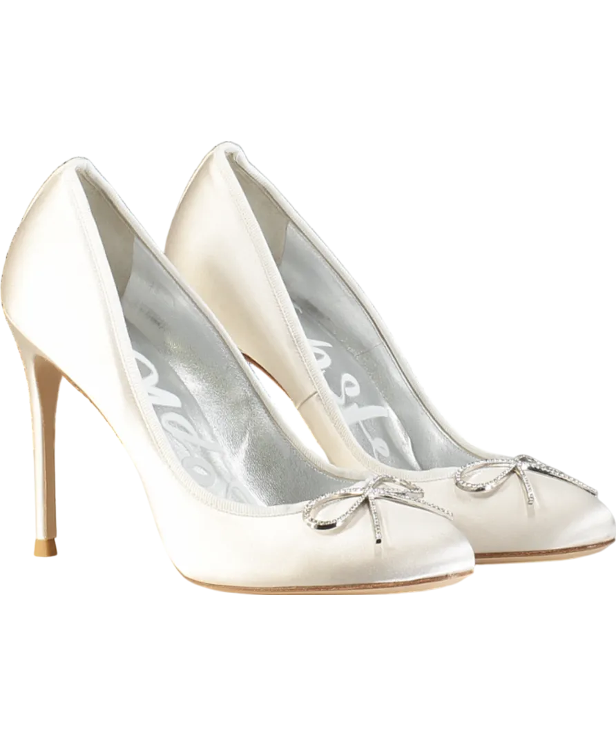 Sophia Webster White "Wifey for Lifey" Pirouette Bridal Heels UK 7 EU 40 