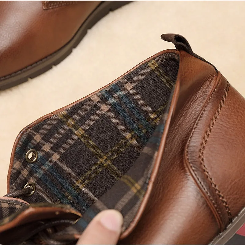 West Louis Men Casual Everyday Leather Ankle Boots