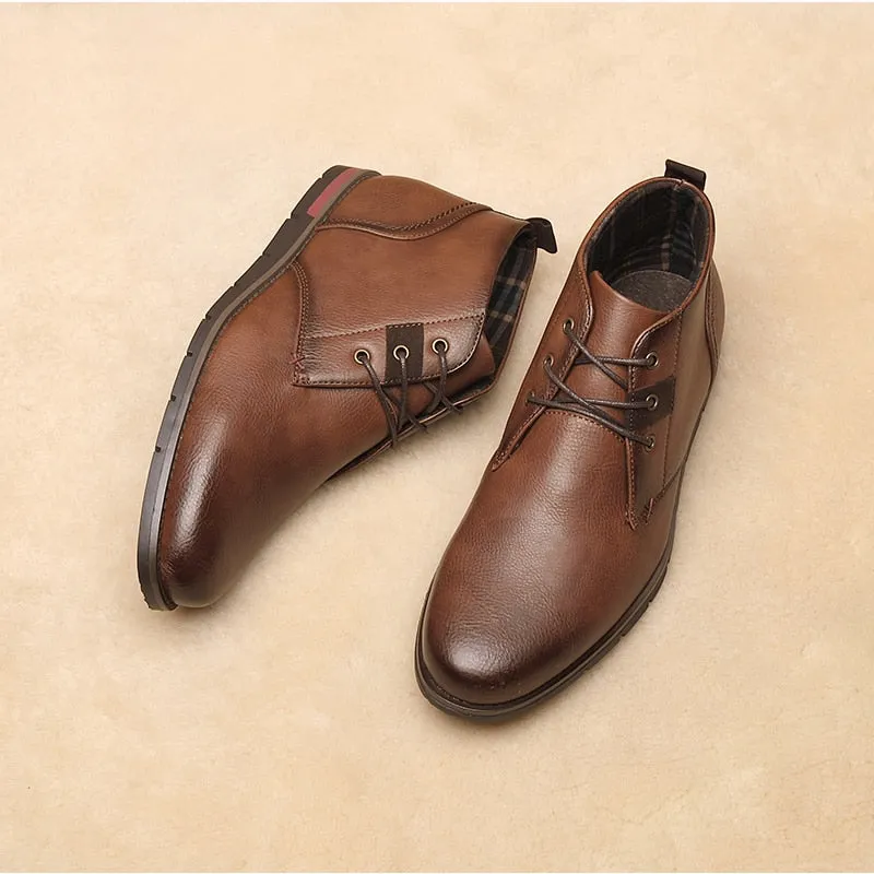 West Louis Men Casual Everyday Leather Ankle Boots