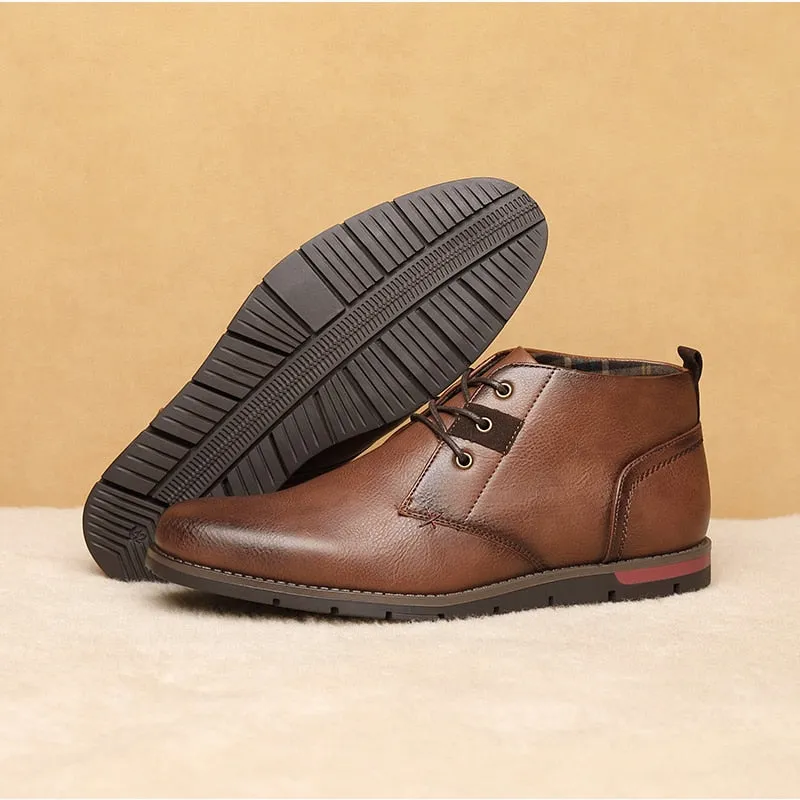 West Louis Men Casual Everyday Leather Ankle Boots