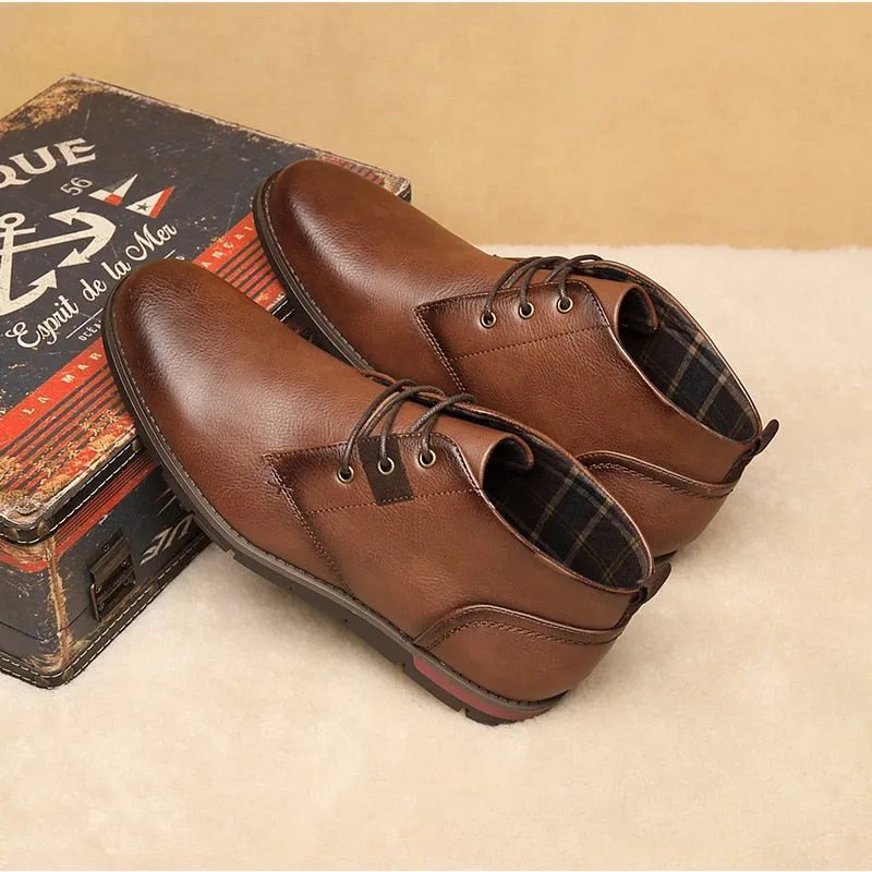 West Louis Men Casual Everyday Leather Ankle Boots