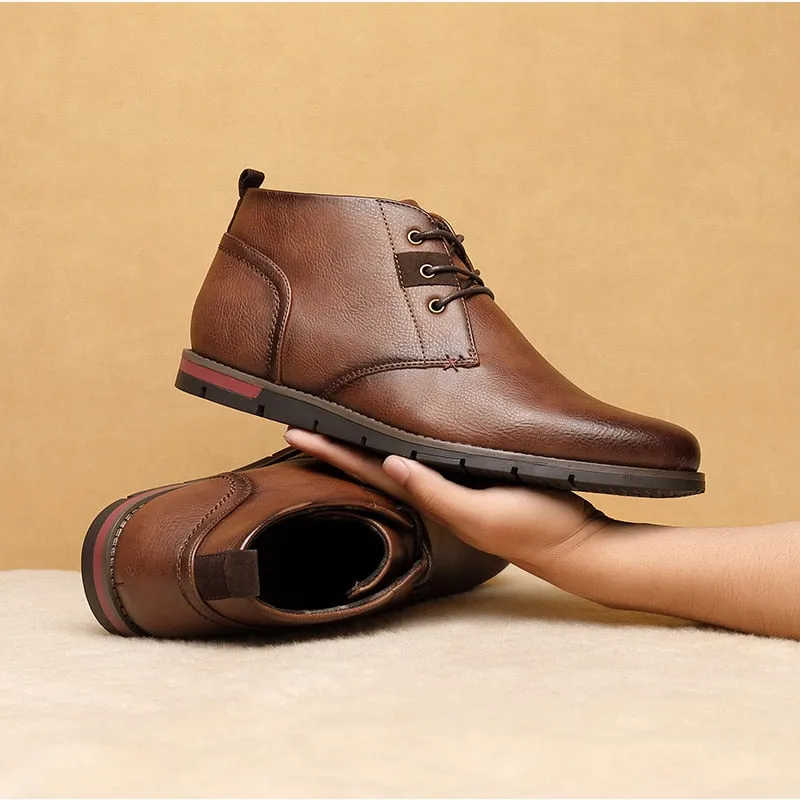 West Louis Men Casual Everyday Leather Ankle Boots