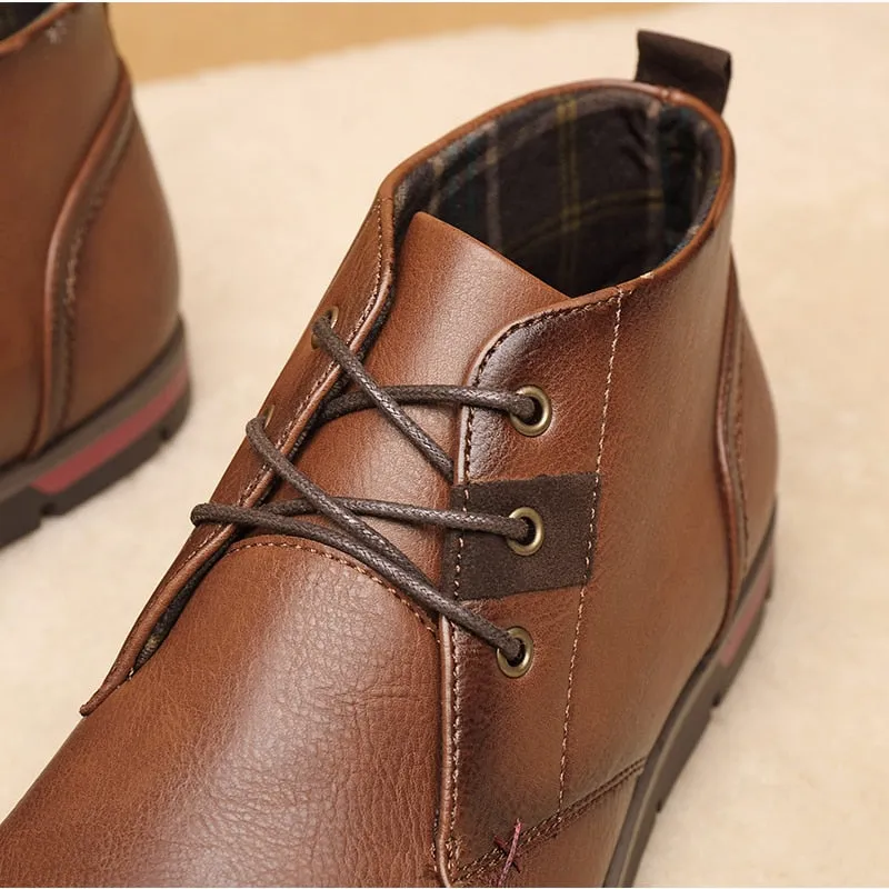 West Louis Men Casual Everyday Leather Ankle Boots