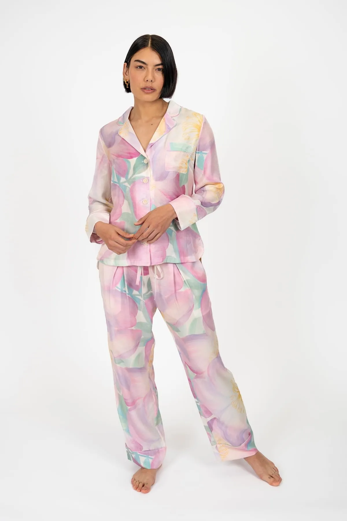 Wild Rose Pyjama Gift Set (Pyjamas & Eye Mask)