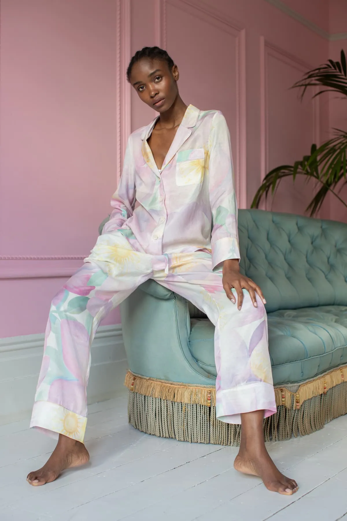 Wild Rose Pyjama Gift Set (Pyjamas & Eye Mask)