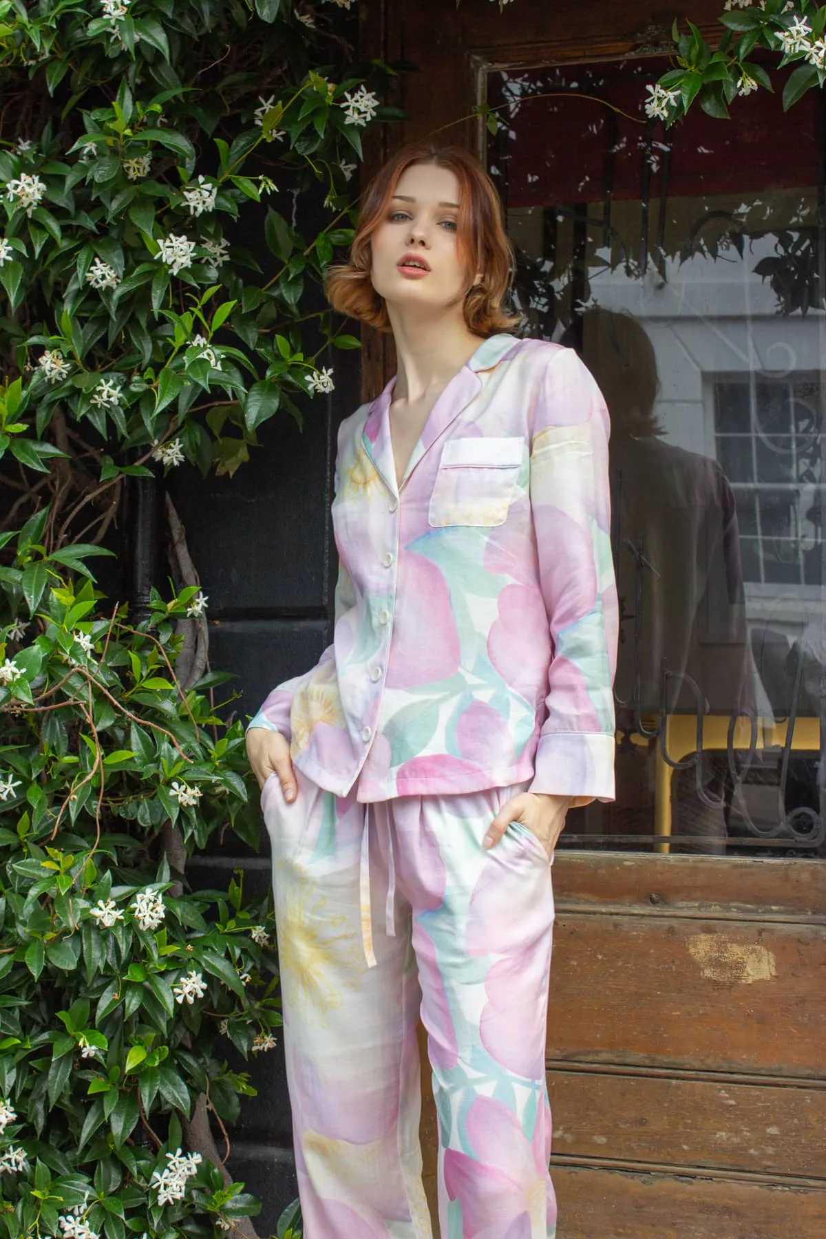 Wild Rose Pyjama Gift Set (Pyjamas & Eye Mask)