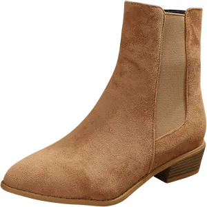 Winter Boots for Women Ankle Womens Black Booties with Heel Black Boots for Women Heel Cowboy Boot Closed Back Lightweight Breathable Chunky Low Heel Classic Pointed Toe