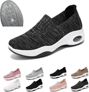 Women Orthopedic Sneakers Slip On Air Cushion Wedge Walking Shoes Arch Support Low Top Shoes Orthopedic Shoes for Women