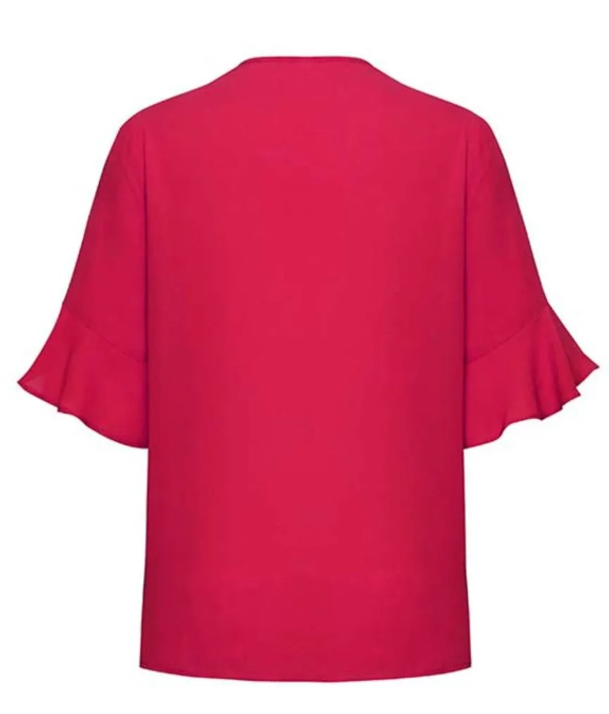 WOMENS ARIA FLUTED SLEEVE BLOUSE   RB966LS