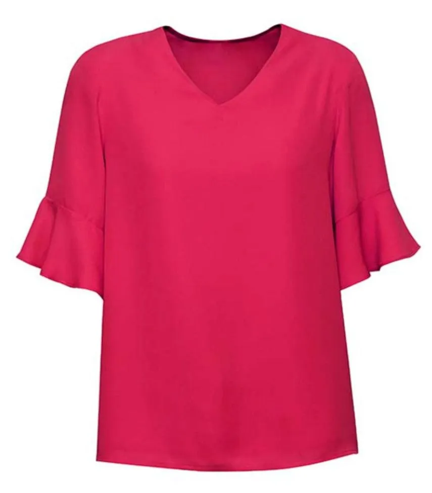 WOMENS ARIA FLUTED SLEEVE BLOUSE   RB966LS