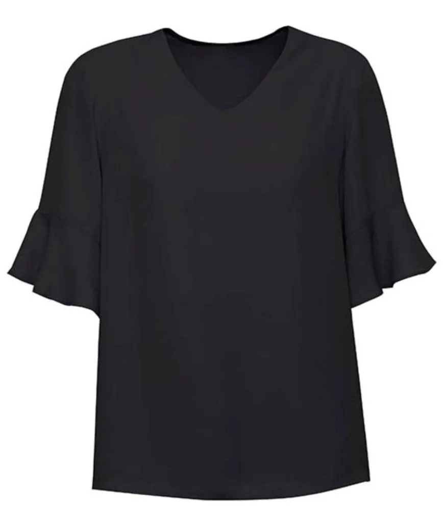 WOMENS ARIA FLUTED SLEEVE BLOUSE   RB966LS
