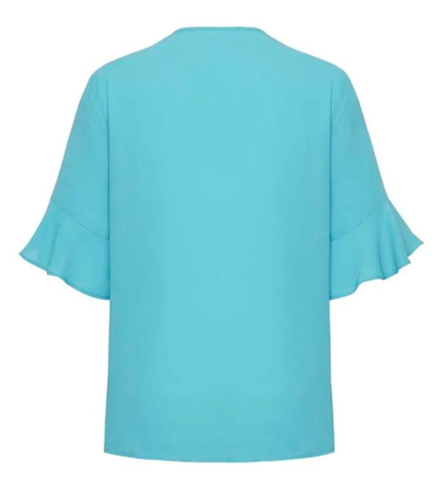 WOMENS ARIA FLUTED SLEEVE BLOUSE   RB966LS