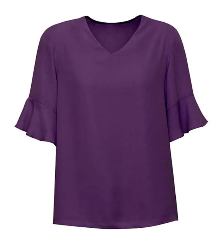 WOMENS ARIA FLUTED SLEEVE BLOUSE   RB966LS