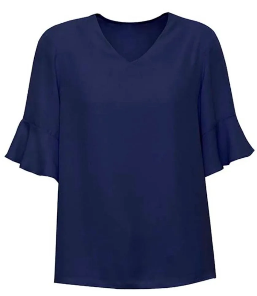 WOMENS ARIA FLUTED SLEEVE BLOUSE   RB966LS