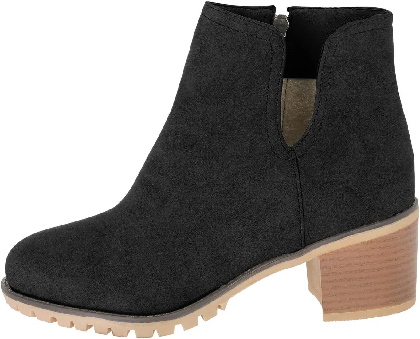 Womens Boots Ankle Womens Fall Booties Women Cowboy Boots Wedge Bootie for Women Comfortable Solid Color Comfy Casual Side Zipper Pointd Toe Suede