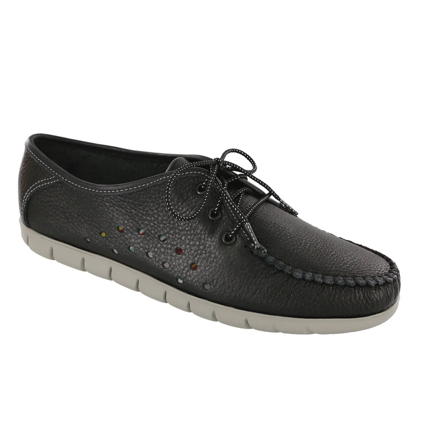 Women's Breezy Lace Up Moc Black